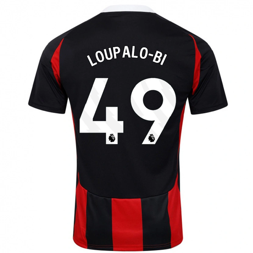 Danxen Kinder Aaron Loupalo-Bi #49 Schwarz Rot Auswärtstrikot Trikot 2024/25 T-Shirt Schweiz