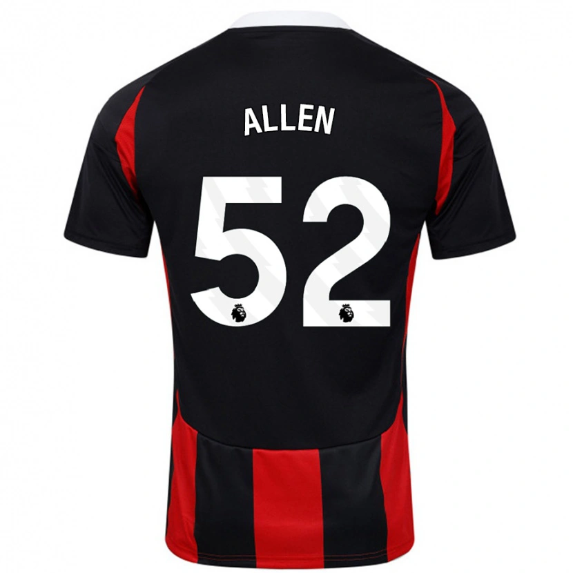 Danxen Kinder Michael Allen #52 Schwarz Rot Auswärtstrikot Trikot 2024/25 T-Shirt Schweiz