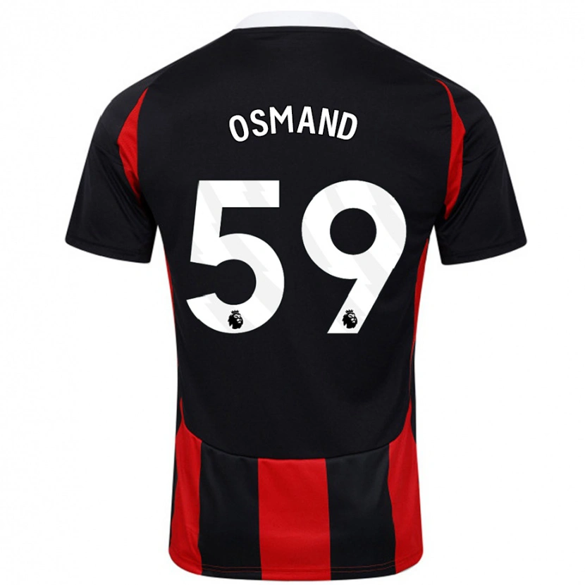 Danxen Kinder Callum Osmand #59 Schwarz Rot Auswärtstrikot Trikot 2024/25 T-Shirt Schweiz