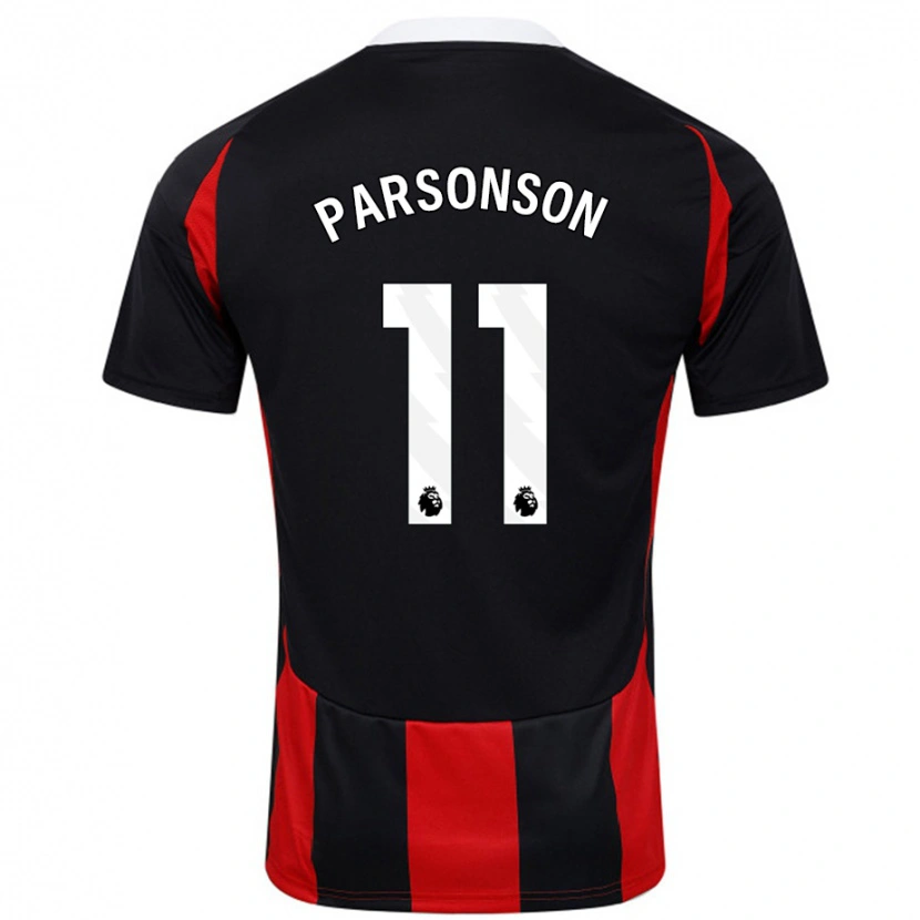 Danxen Kinder Madi Parsonson #11 Schwarz Rot Auswärtstrikot Trikot 2024/25 T-Shirt Schweiz