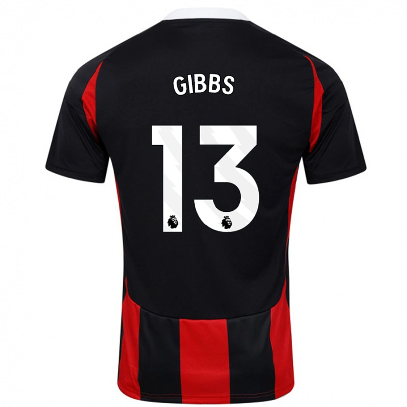 Danxen Kinder Frankie Gibbs #13 Schwarz Rot Auswärtstrikot Trikot 2024/25 T-Shirt Schweiz