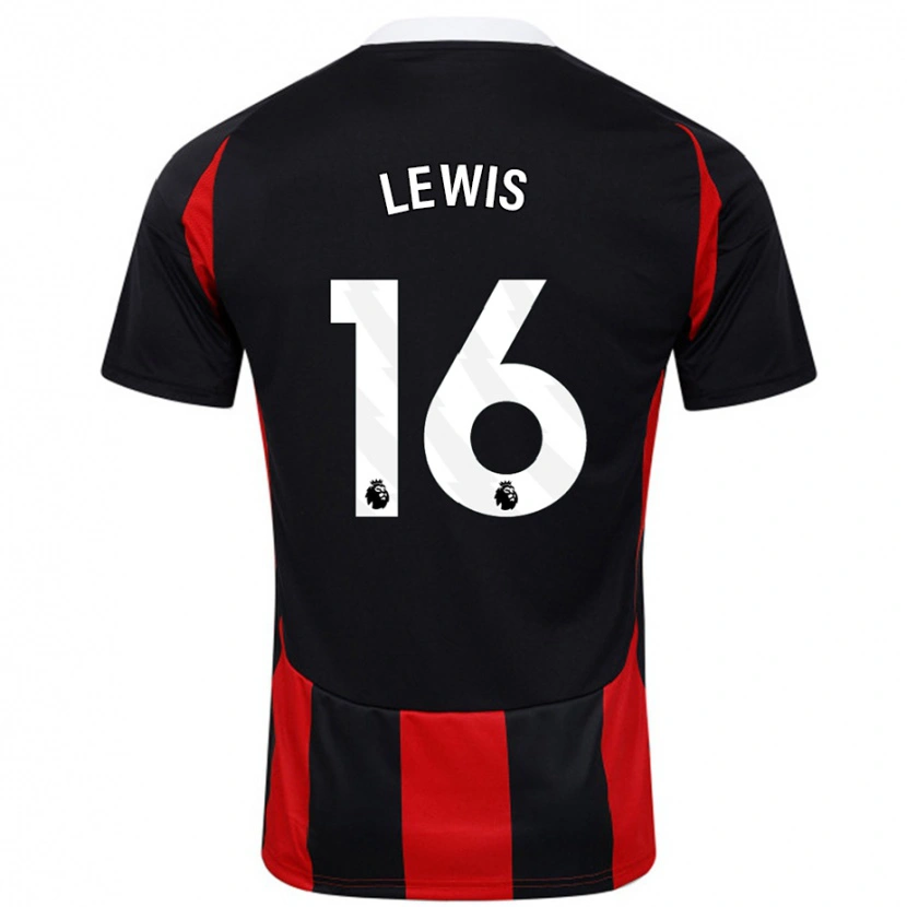 Danxen Kinder Milla Lewis #16 Schwarz Rot Auswärtstrikot Trikot 2024/25 T-Shirt Schweiz