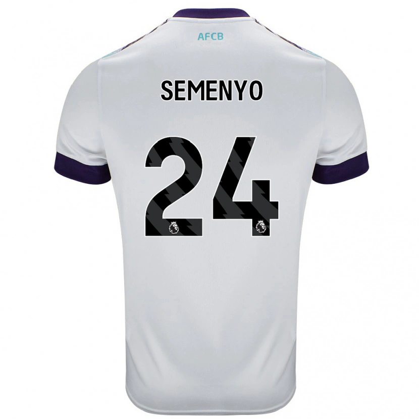 Danxen Kinder Antoine Semenyo #24 Weiß Grün Lila Auswärtstrikot Trikot 2024/25 T-Shirt Schweiz