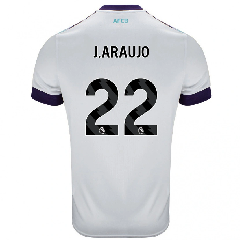 Danxen Kinder Julián Araujo #28 Weiß Grün Lila Auswärtstrikot Trikot 2024/25 T-Shirt Schweiz