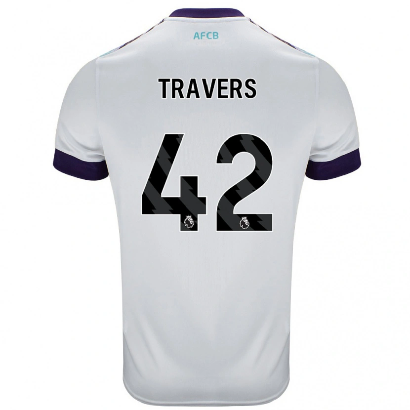 Danxen Kinder Mark Travers #42 Weiß Grün Lila Auswärtstrikot Trikot 2024/25 T-Shirt Schweiz