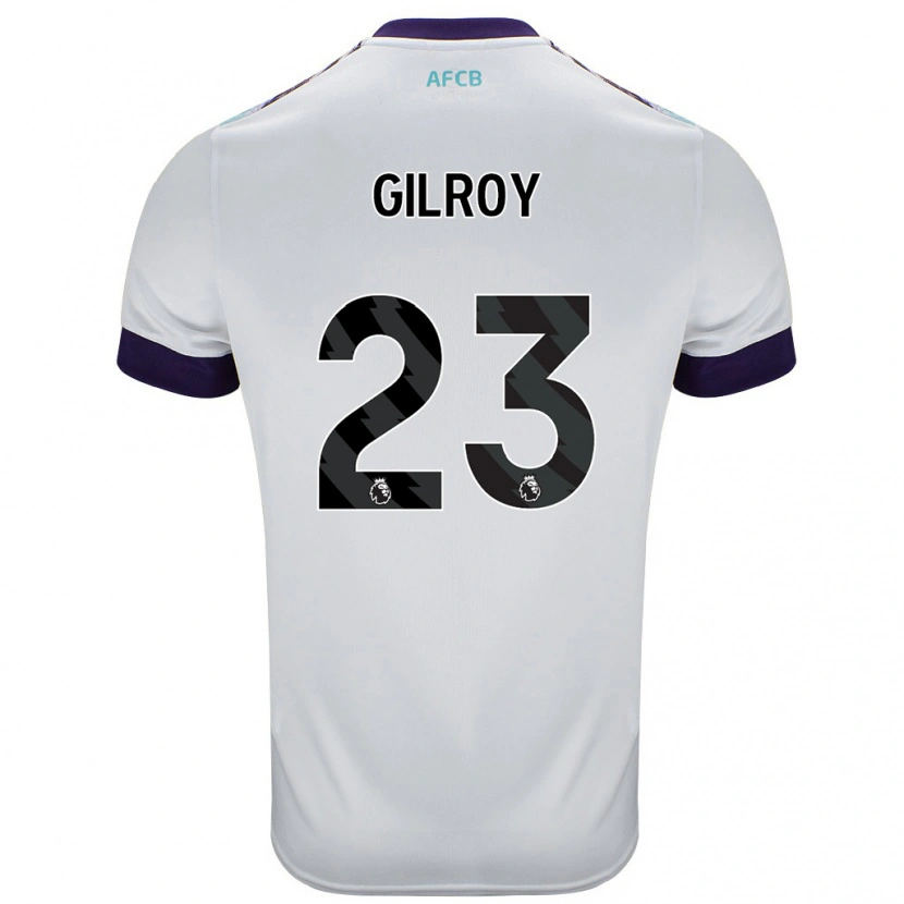 Danxen Kinder Chloe Gilroy #23 Weiß Grün Lila Auswärtstrikot Trikot 2024/25 T-Shirt Schweiz