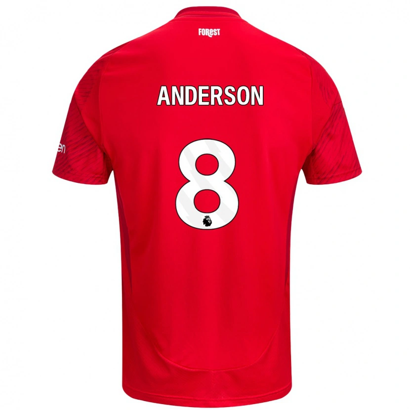 Danxen Herren Elliot Anderson #8 Rot Weiß Heimtrikot Trikot 2024/25 T-Shirt Schweiz