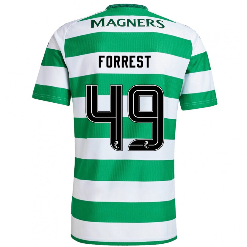 Danxen Herren James Forrest #49 Grün Weiß Heimtrikot Trikot 2024/25 T-Shirt Schweiz