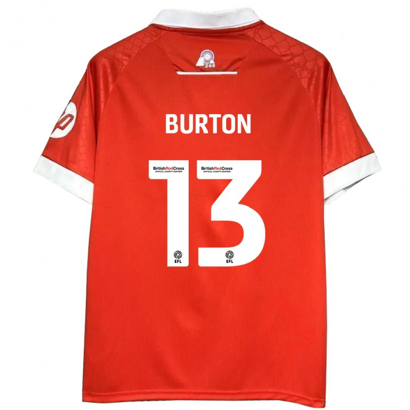 Danxen Herren Callum Burton #13 Rot Weiß Heimtrikot Trikot 2024/25 T-Shirt Schweiz