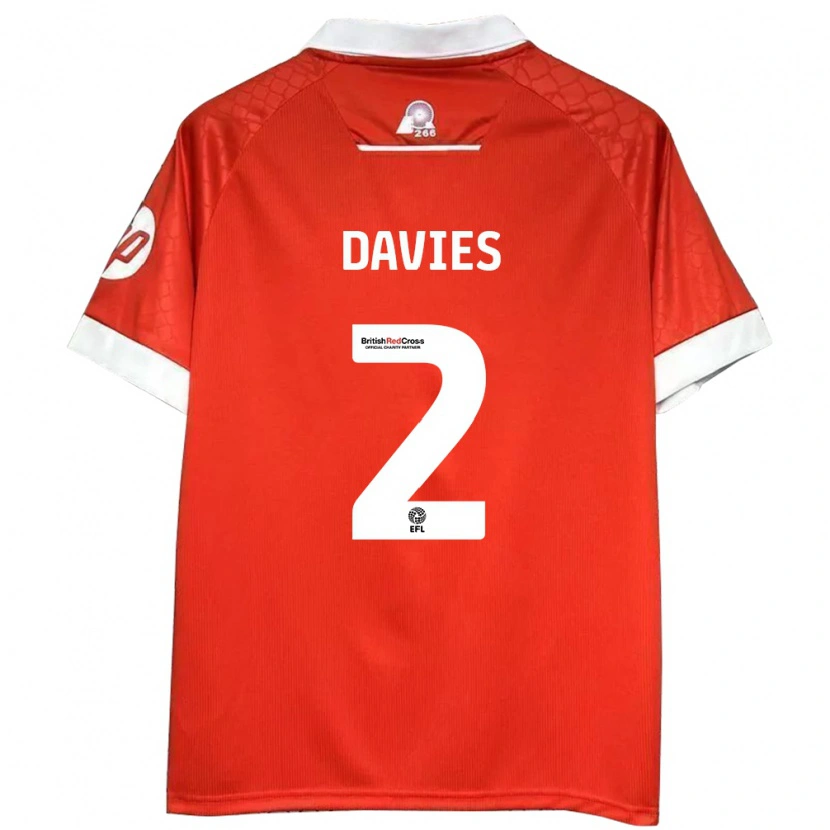 Danxen Herren Phoebe Davies #2 Rot Weiß Heimtrikot Trikot 2024/25 T-Shirt Schweiz