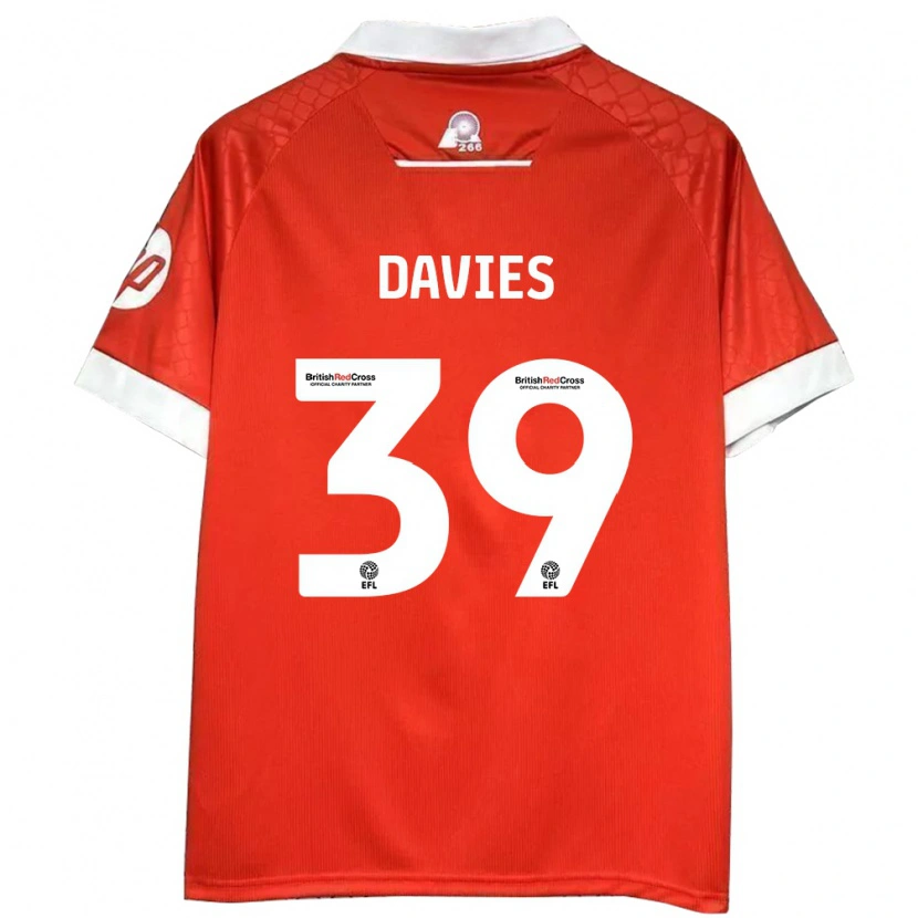 Danxen Herren Daniel Davies #39 Rot Weiß Heimtrikot Trikot 2024/25 T-Shirt Schweiz