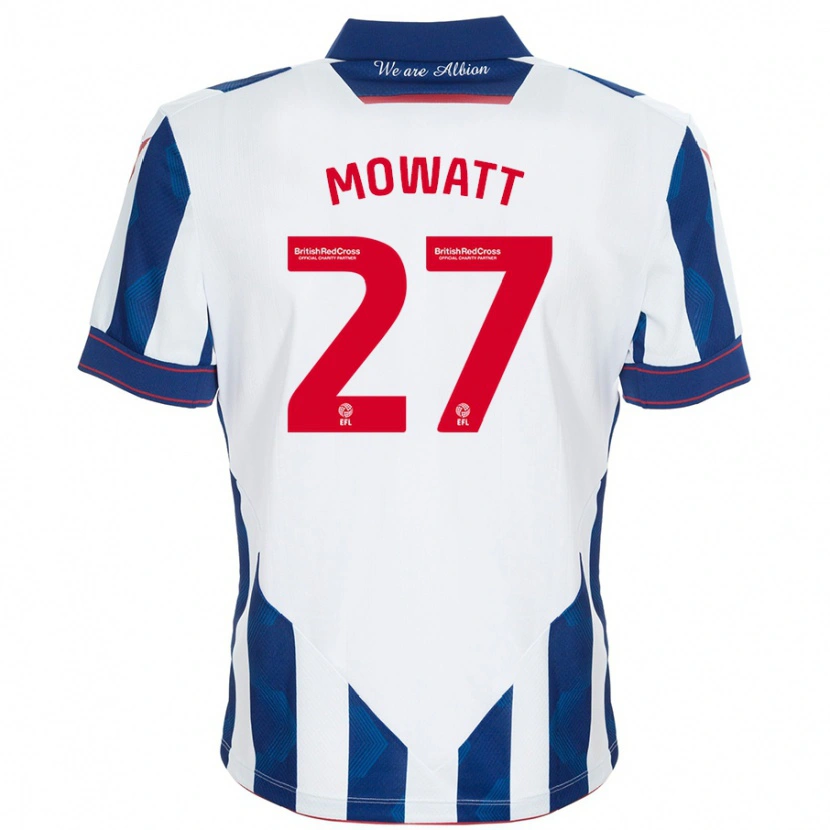 Danxen Herren Alex Mowatt #27 Weiß Dunkelblau Heimtrikot Trikot 2024/25 T-Shirt Schweiz