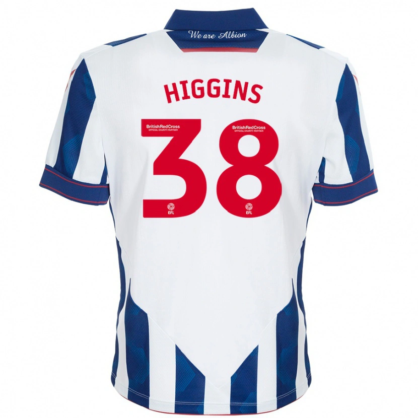 Danxen Herren Akeel Higgins #38 Weiß Dunkelblau Heimtrikot Trikot 2024/25 T-Shirt Schweiz