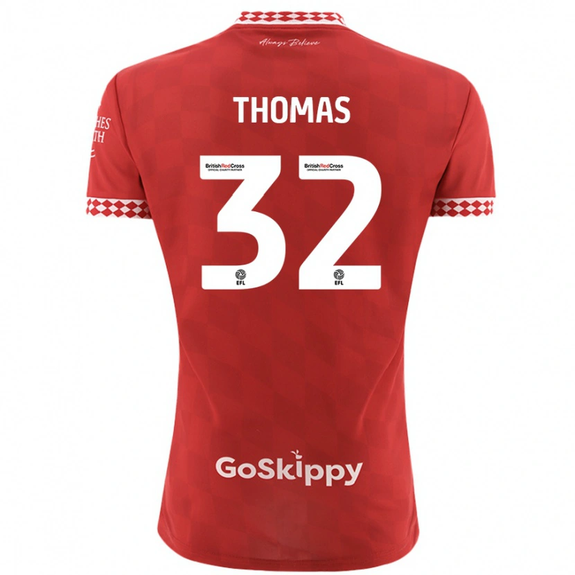 Danxen Herren Lewis Thomas #32 Rot Heimtrikot Trikot 2024/25 T-Shirt Schweiz