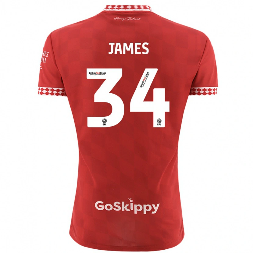 Danxen Herren Joseph James #34 Rot Heimtrikot Trikot 2024/25 T-Shirt Schweiz