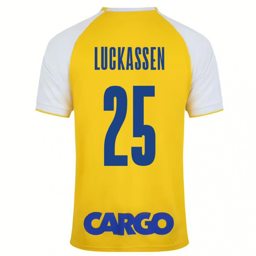 Danxen Herren Derrick Luckassen #25 Gelb Weiß Heimtrikot Trikot 2024/25 T-Shirt Schweiz