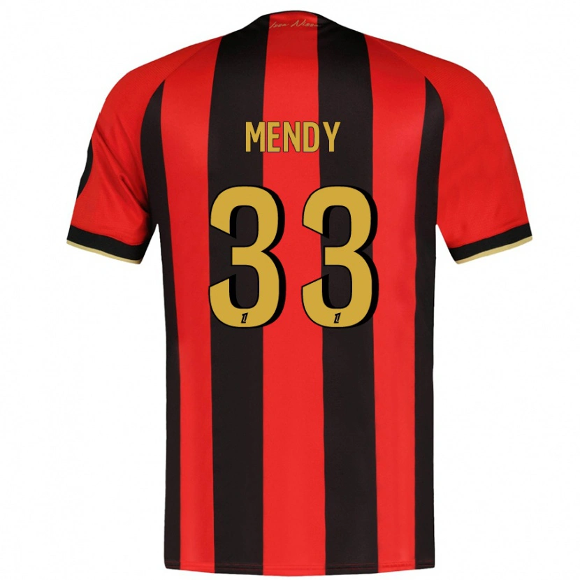 Danxen Herren Antoine Mendy #33 Rot Schwarz Heimtrikot Trikot 2024/25 T-Shirt Schweiz