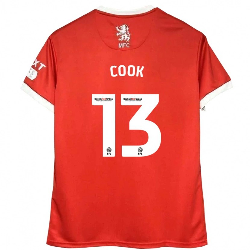 Danxen Herren Ruby Cook #13 Rot Weiß Heimtrikot Trikot 2024/25 T-Shirt Schweiz