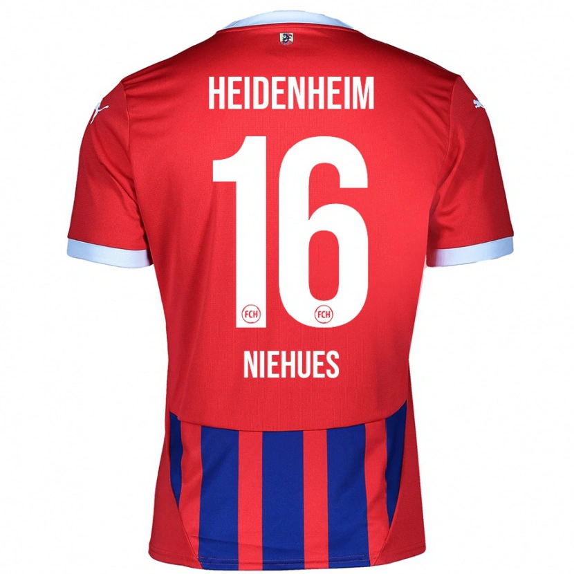 Danxen Herren Julian Niehues #16 Rot Blau Heimtrikot Trikot 2024/25 T-Shirt Schweiz