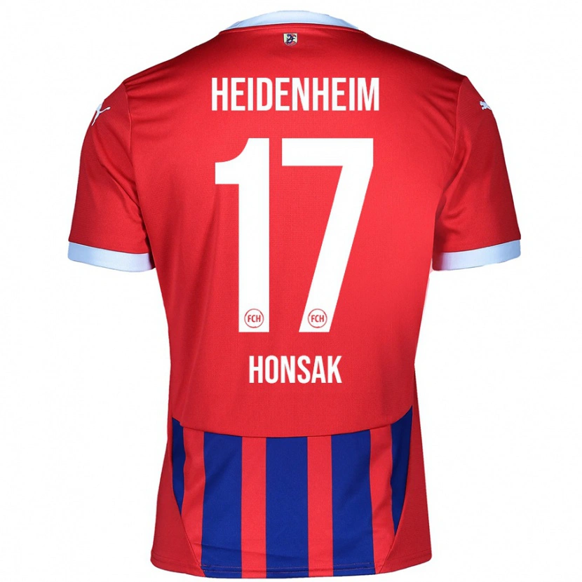 Danxen Herren Mathias Honsak #17 Rot Blau Heimtrikot Trikot 2024/25 T-Shirt Schweiz