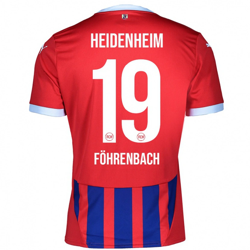 Danxen Herren Jonas Föhrenbach #19 Rot Blau Heimtrikot Trikot 2024/25 T-Shirt Schweiz