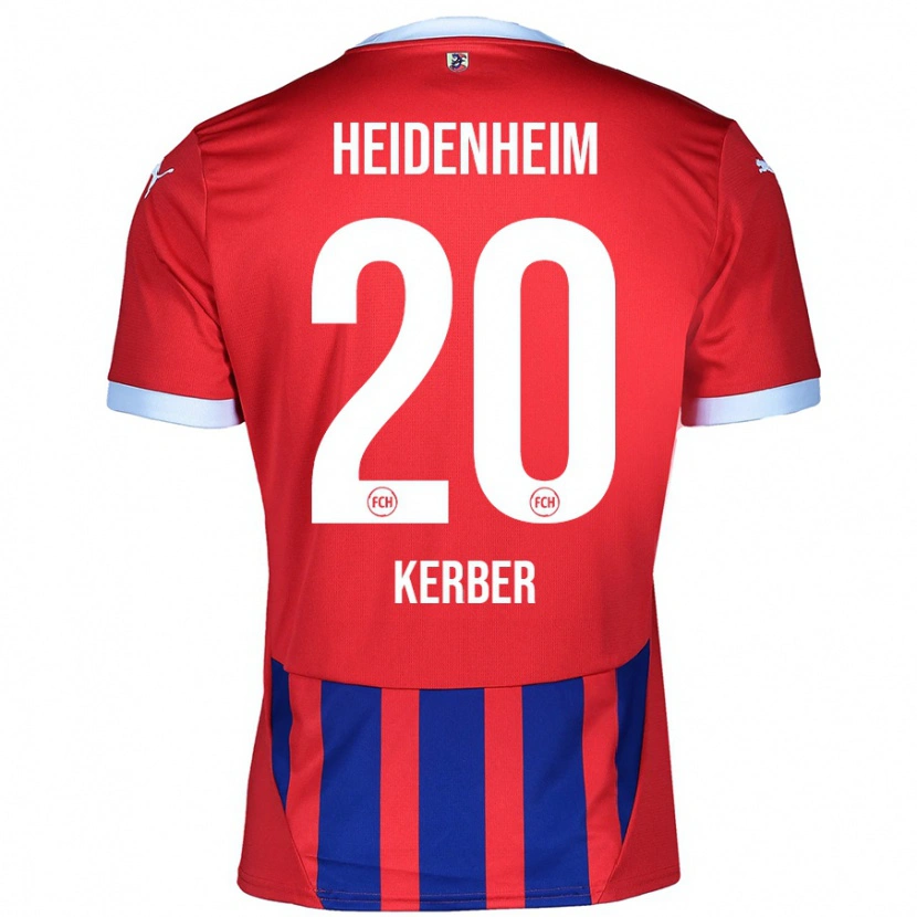 Danxen Herren Luca Kerber #20 Rot Blau Heimtrikot Trikot 2024/25 T-Shirt Schweiz