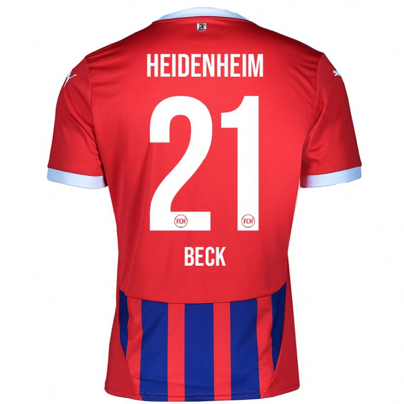 Danxen Herren Adrian Beck #21 Rot Blau Heimtrikot Trikot 2024/25 T-Shirt Schweiz