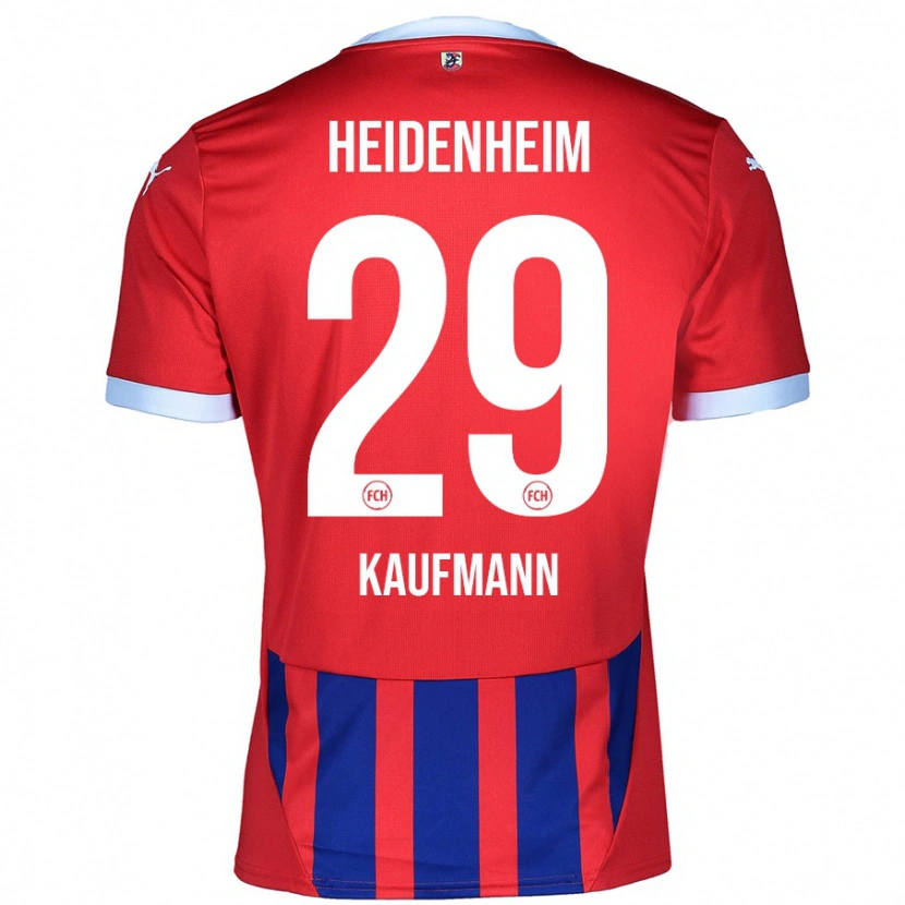 Danxen Herren Mikkel Kaufmann #29 Rot Blau Heimtrikot Trikot 2024/25 T-Shirt Schweiz