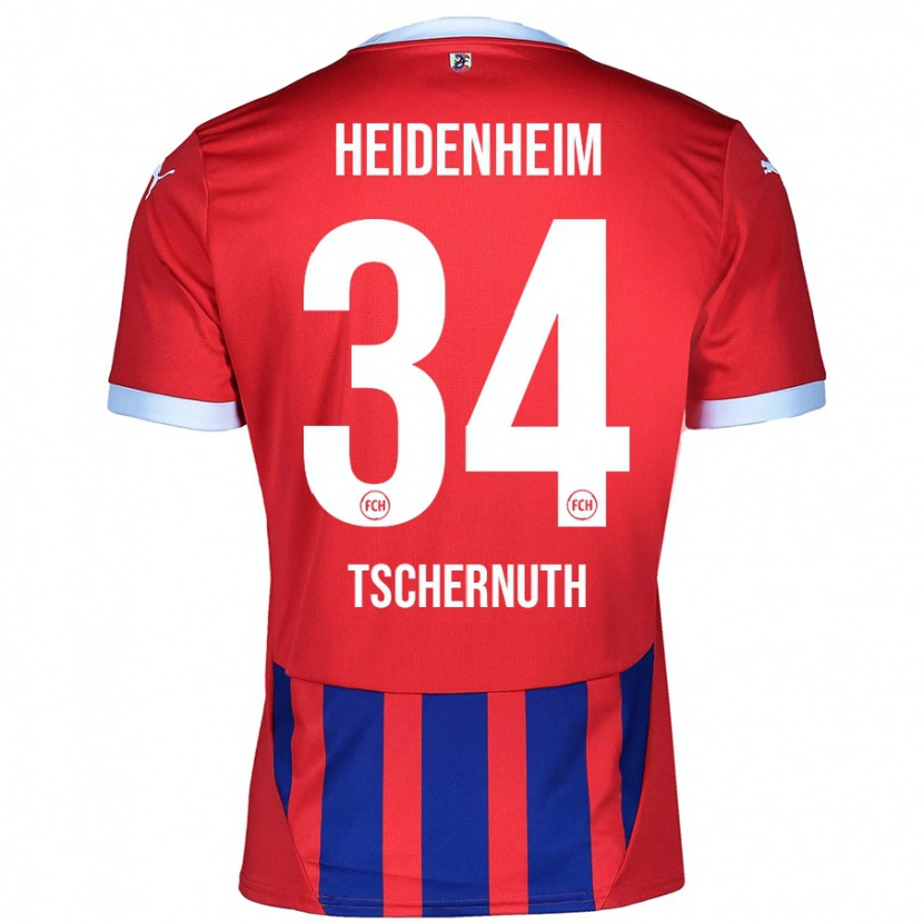 Danxen Herren Paul Tschernuth #34 Rot Blau Heimtrikot Trikot 2024/25 T-Shirt Schweiz