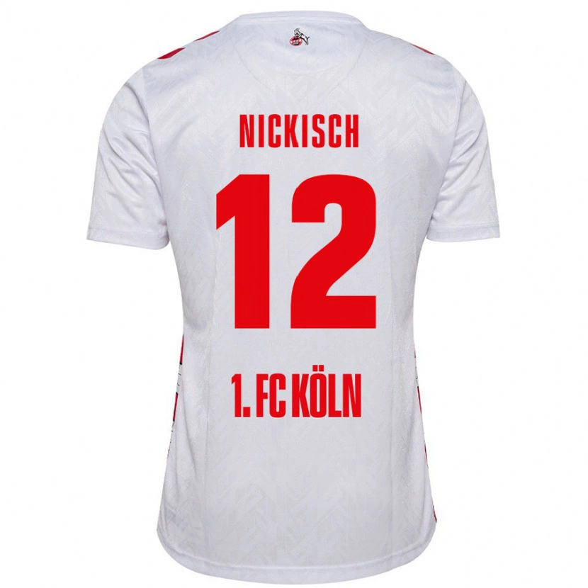 Danxen Herren Jonas Nickisch #12 Weiß Rot Heimtrikot Trikot 2024/25 T-Shirt Schweiz