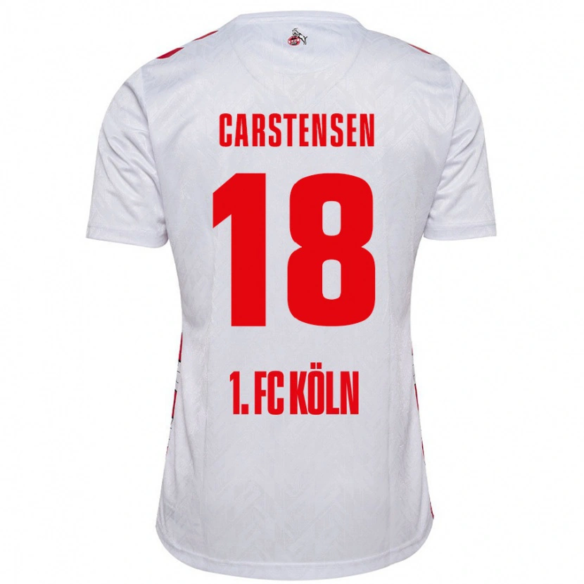 Danxen Herren Rasmus Carstensen #18 Weiß Rot Heimtrikot Trikot 2024/25 T-Shirt Schweiz