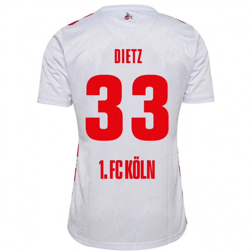 Danxen Herren Florian Dietz #33 Weiß Rot Heimtrikot Trikot 2024/25 T-Shirt Schweiz