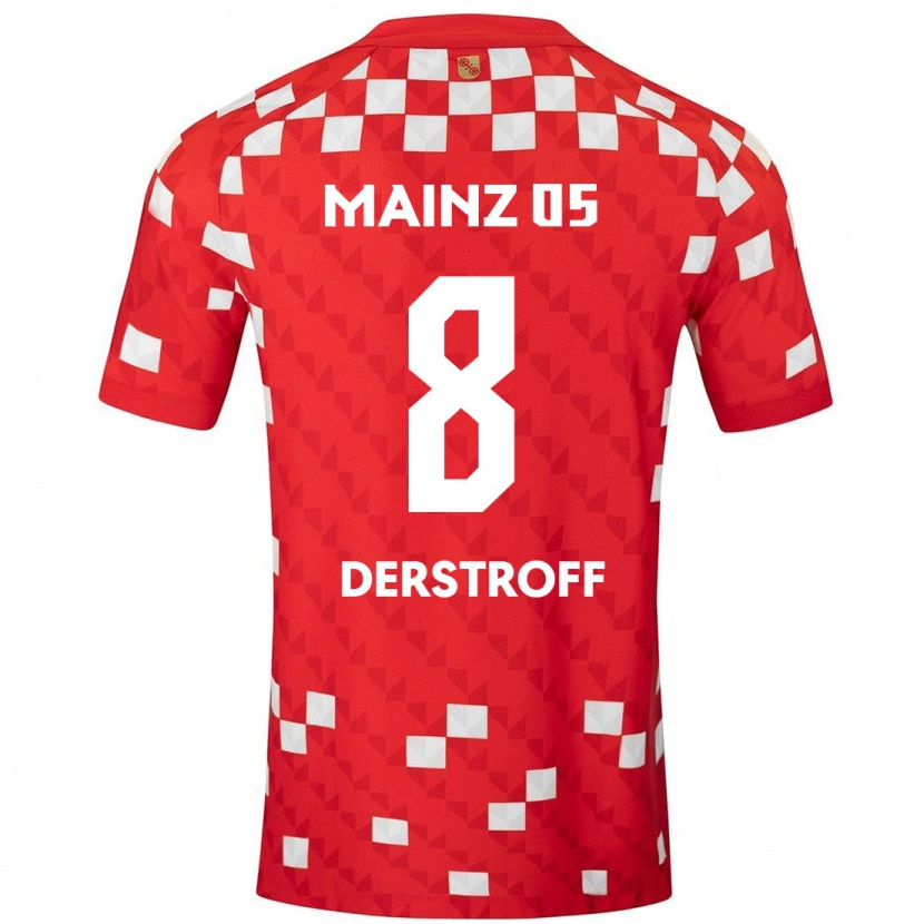 Danxen Herren Julian-Maurice Derstroff #8 Weiß Rot Heimtrikot Trikot 2024/25 T-Shirt Schweiz