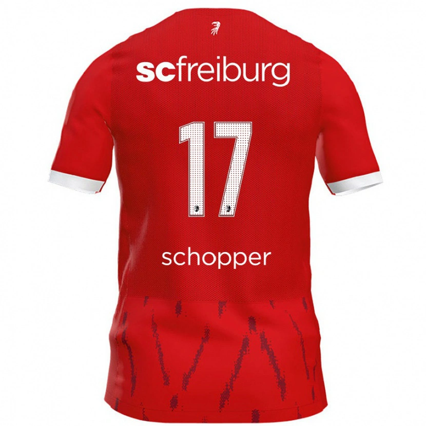 Danxen Herren David Schopper #17 Rot Heimtrikot Trikot 2024/25 T-Shirt Schweiz