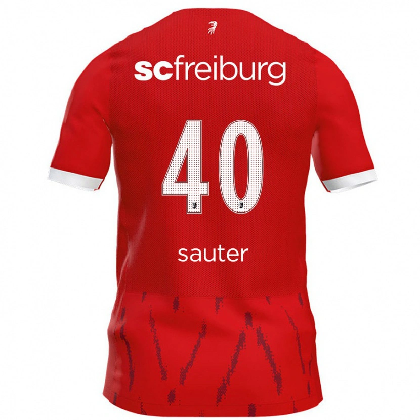 Danxen Herren Niklas Sauter #40 Rot Heimtrikot Trikot 2024/25 T-Shirt Schweiz