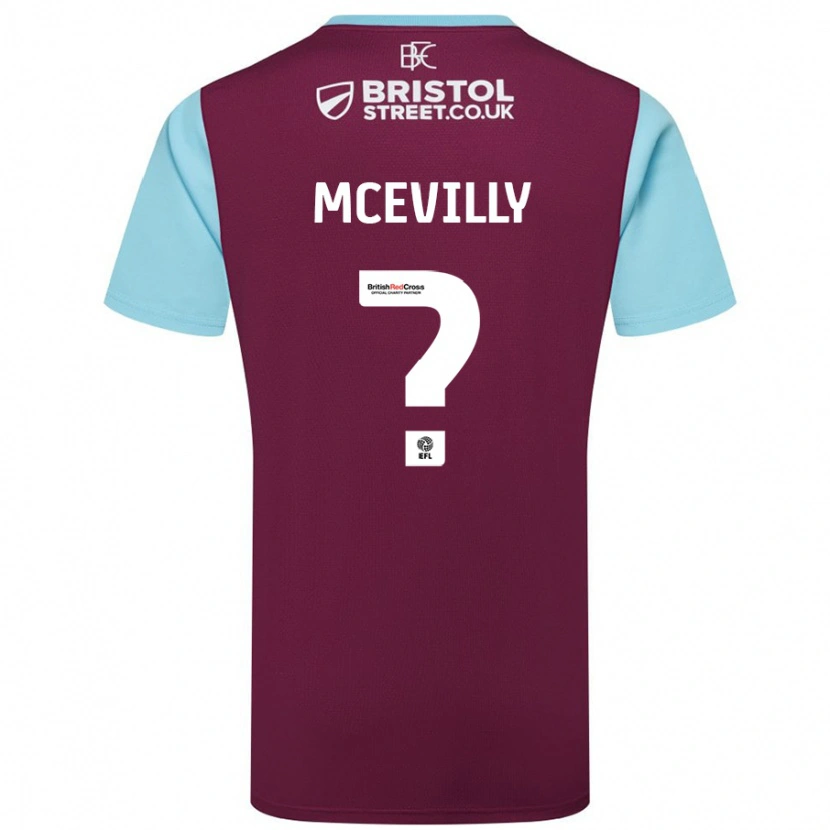 Danxen Herren Jack Mcevilly #0 Burgunderrot Himmelblau Heimtrikot Trikot 2024/25 T-Shirt Schweiz