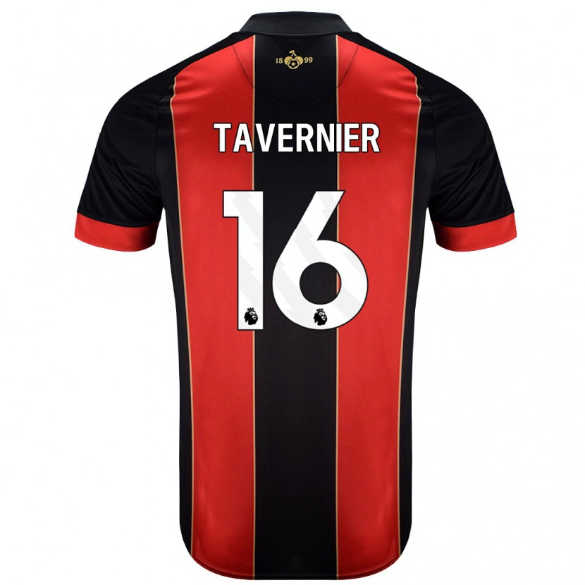 Danxen Herren Marcus Tavernier #16 Rot Schwarz Heimtrikot Trikot 2024/25 T-Shirt Schweiz