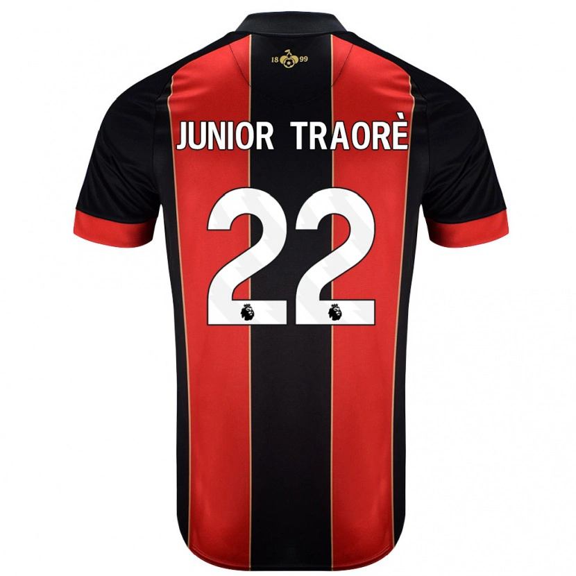 Danxen Herren Hamed Junior Traorè #22 Rot Schwarz Heimtrikot Trikot 2024/25 T-Shirt Schweiz