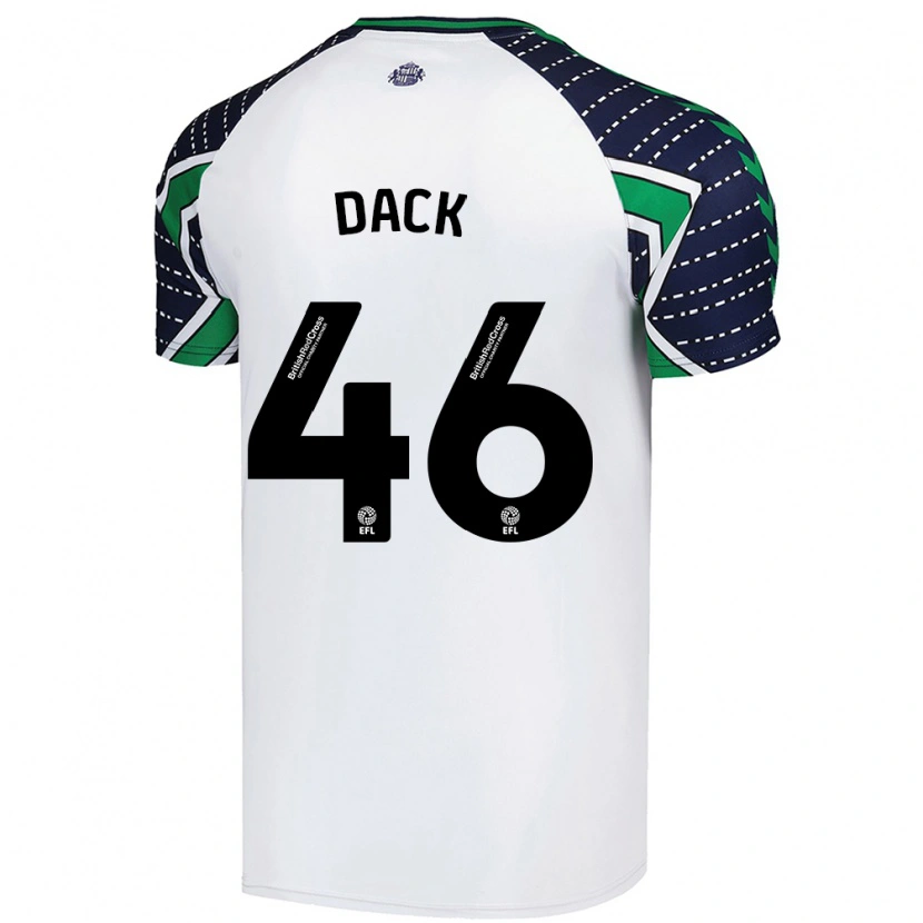 Danxen Herren Bradley Dack #46 Weiß Auswärtstrikot Trikot 2024/25 T-Shirt Schweiz