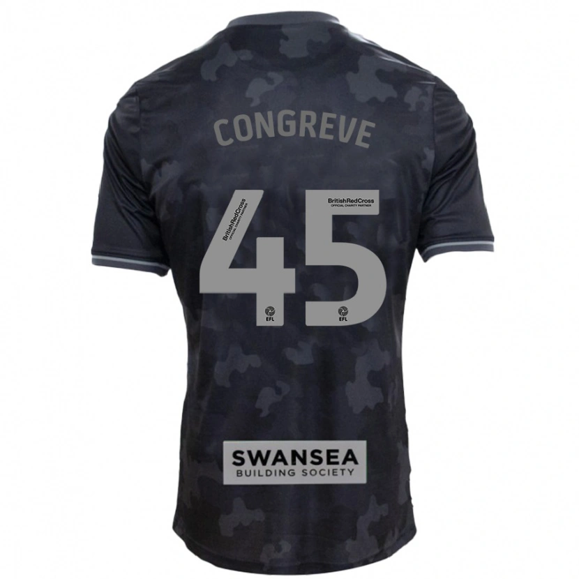 Danxen Herren Cameron Congreve #45 Schwarz Auswärtstrikot Trikot 2024/25 T-Shirt Schweiz