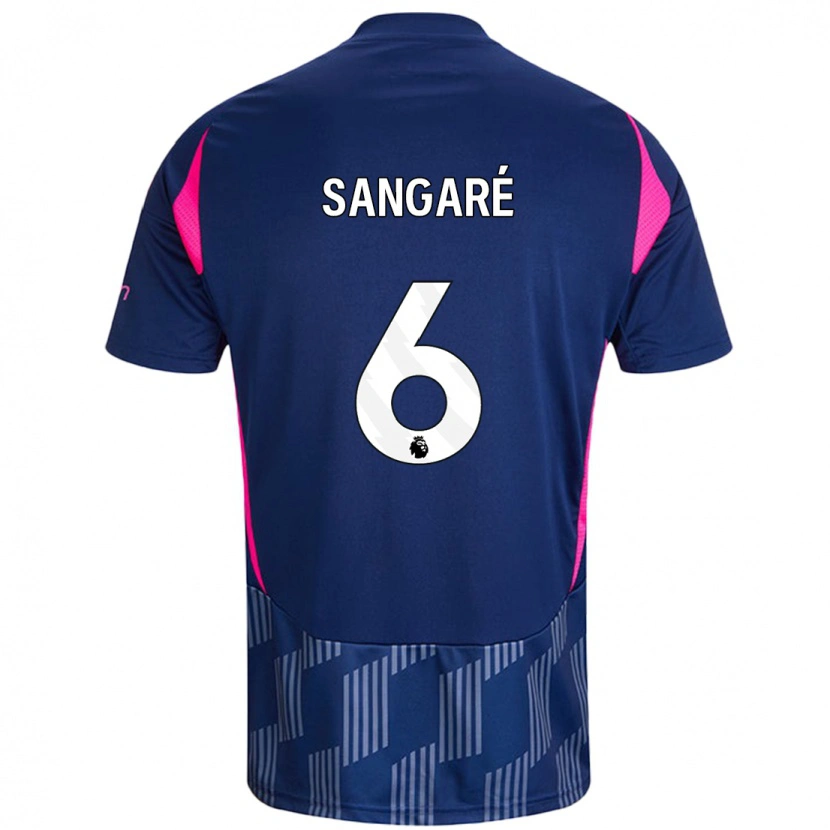 Danxen Herren Ibrahim Sangaré #6 Königsblau Rosa Auswärtstrikot Trikot 2024/25 T-Shirt Schweiz