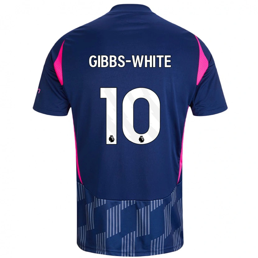 Danxen Herren Morgan Gibbs-White #10 Königsblau Rosa Auswärtstrikot Trikot 2024/25 T-Shirt Schweiz