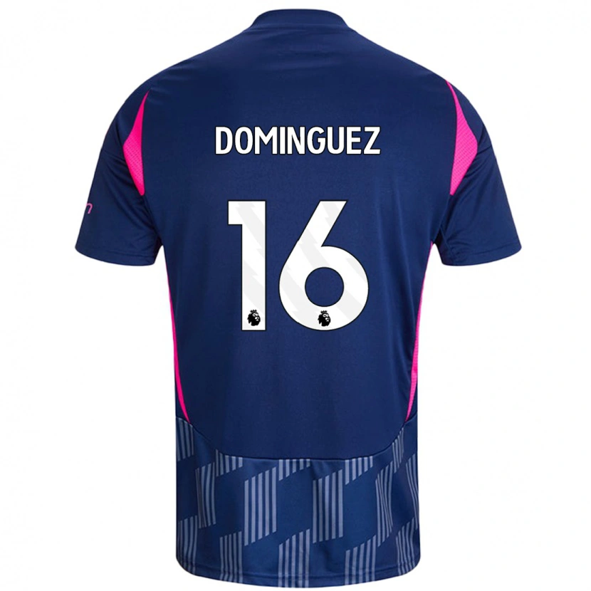 Danxen Herren Nicolás Domínguez #16 Königsblau Rosa Auswärtstrikot Trikot 2024/25 T-Shirt Schweiz