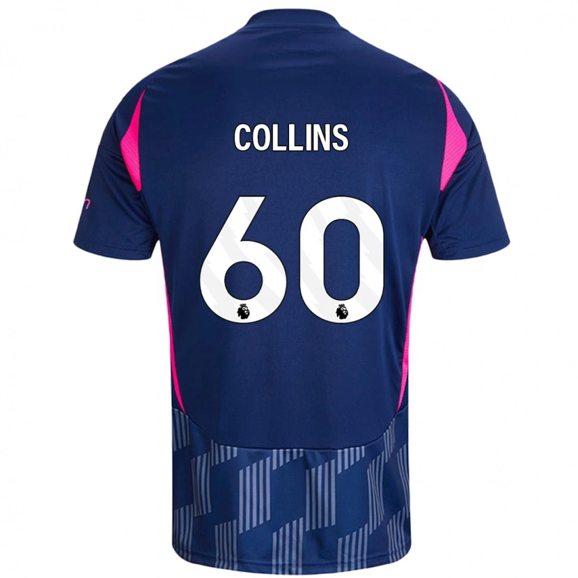 Danxen Herren Sam Collins #60 Königsblau Rosa Auswärtstrikot Trikot 2024/25 T-Shirt Schweiz