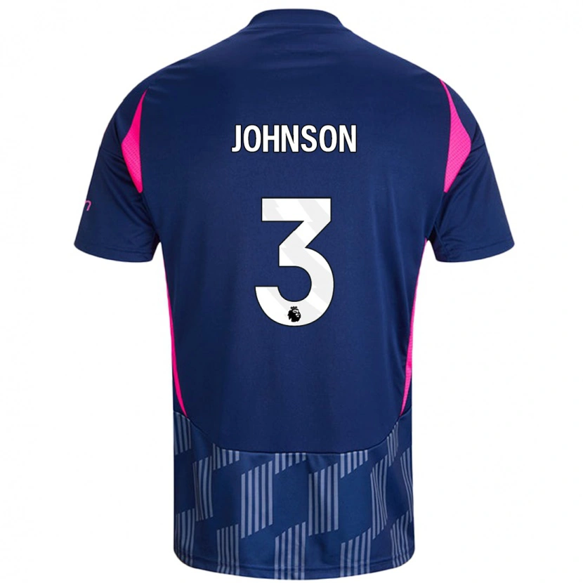 Danxen Herren Nat Johnson #3 Königsblau Rosa Auswärtstrikot Trikot 2024/25 T-Shirt Schweiz