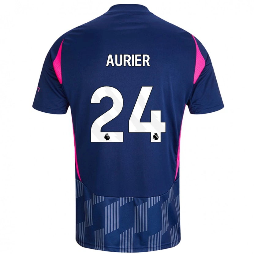 Danxen Herren Serge Aurier #24 Königsblau Rosa Auswärtstrikot Trikot 2024/25 T-Shirt Schweiz