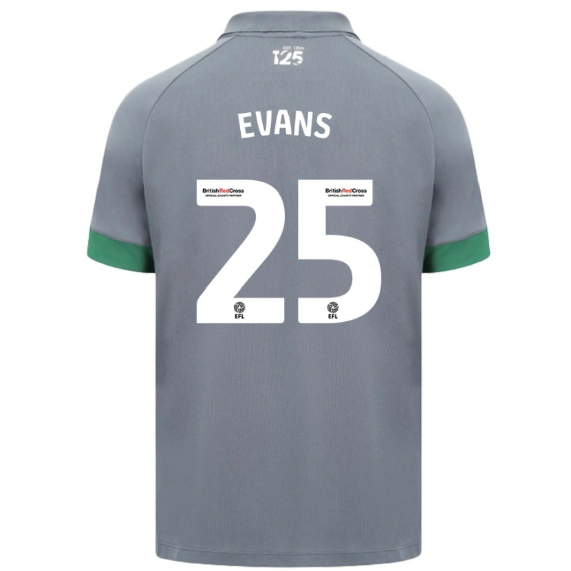 Danxen Herren Kieron Evans #25 Dunkelgrau Auswärtstrikot Trikot 2024/25 T-Shirt Schweiz