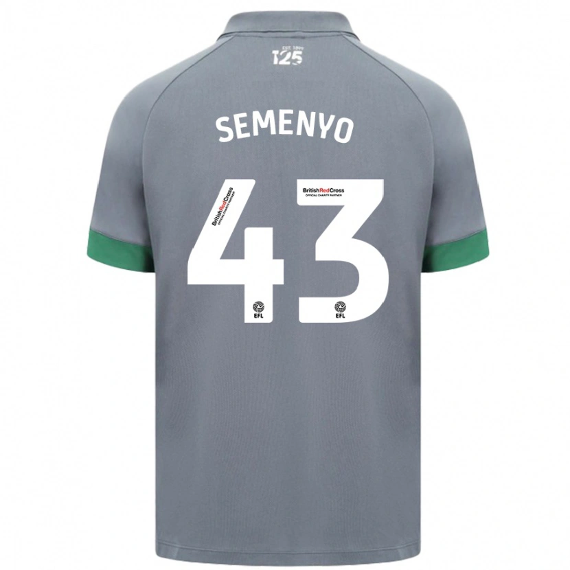 Danxen Herren Jai Semenyo #43 Dunkelgrau Auswärtstrikot Trikot 2024/25 T-Shirt Schweiz