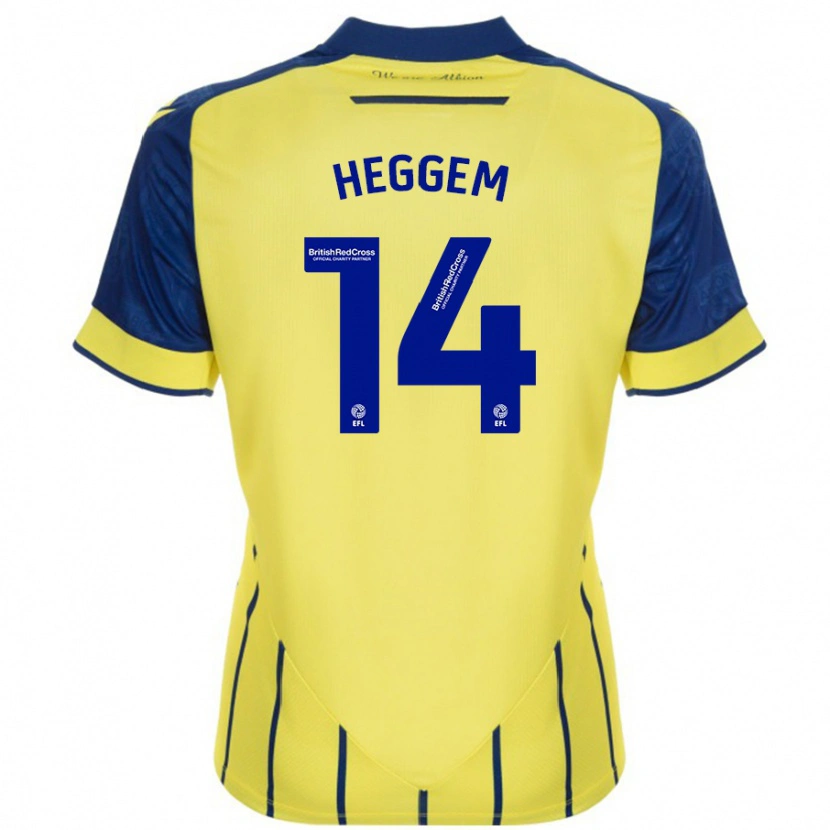 Danxen Herren Torbjørn Heggem #14 Gelb Blau Auswärtstrikot Trikot 2024/25 T-Shirt Schweiz