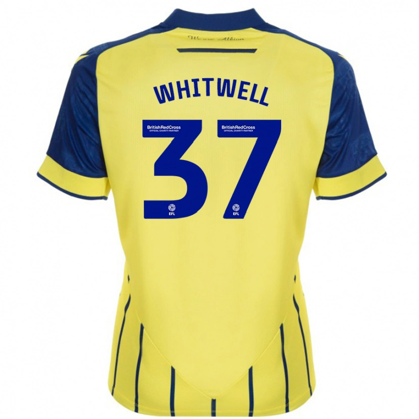 Danxen Herren Harry Whitwell #37 Gelb Blau Auswärtstrikot Trikot 2024/25 T-Shirt Schweiz